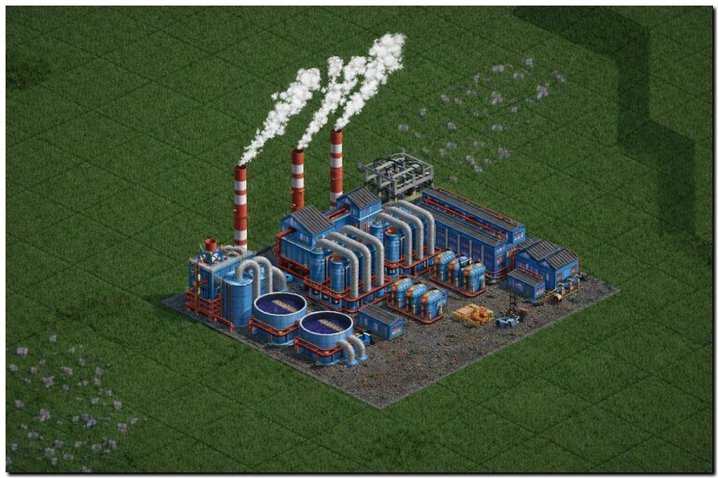 Kupferraffinerie – Kupfererz zu Kupfer, AXIS Industries Stahlstadt OpenTTD