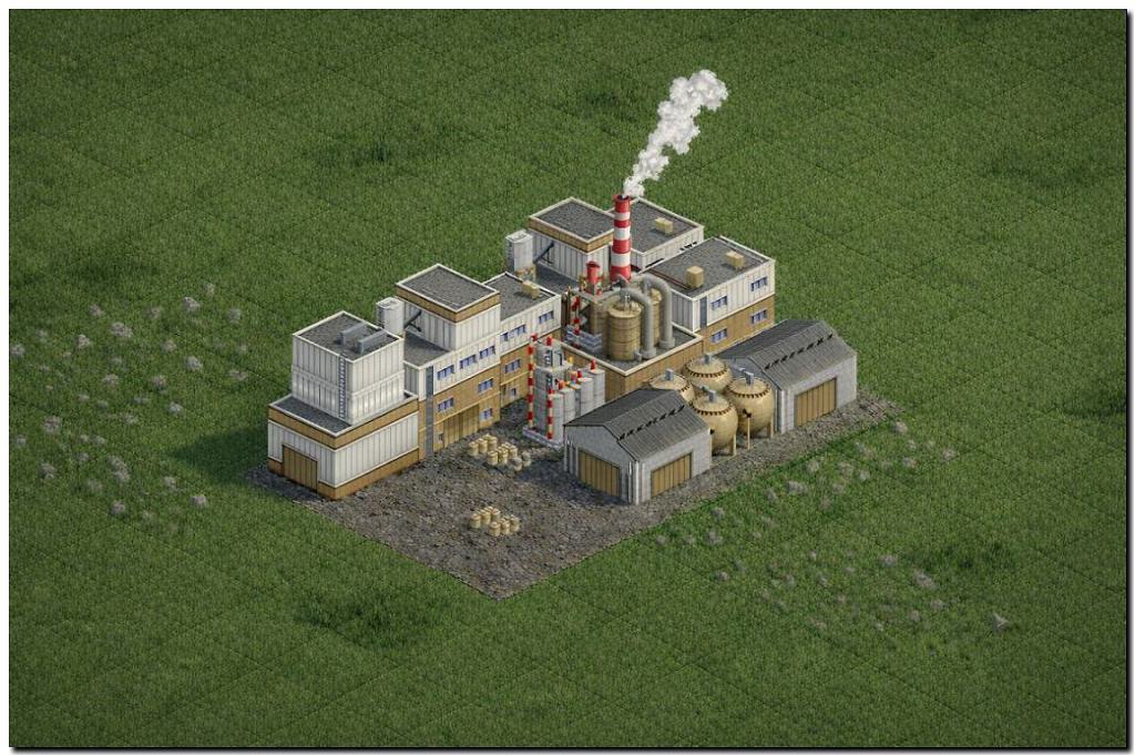 Sprengstoffwerk – Chemische Industrie, AXIS Industries Stahlstadt OpenTTD